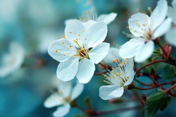 Fototapeta premium Tiny floral backdrops appear vibrant and stunning