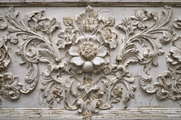 decorative plaster art floral motifs carved detailing bronze