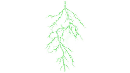 Dynamic white lightning flash on an electric green backdrop