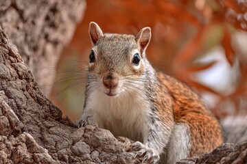 Fototapeta premium feral squirrel in a tree