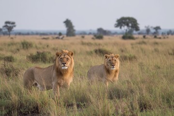 savanna lions