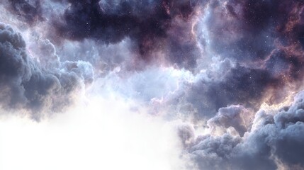 Obraz premium Celestial Cloudscape: Dreamy Space Background