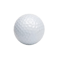 Close-up of a White Golf Ball on a white Background