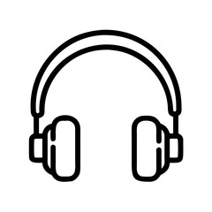 Headphones as Device for Music Listening Vector Set