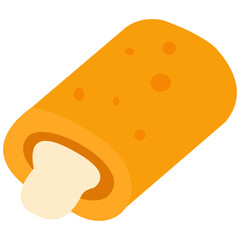 Golden fried roll filled with sweet cream, crispy outside and creamy inside, delicious snack for dessert lovers.