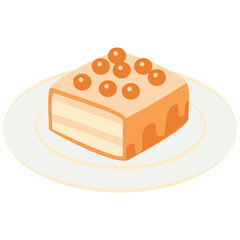 Beautiful layered cake slice topped with cream bubbles, sweet and elegant dessert for bakery lovers and celebrations.
