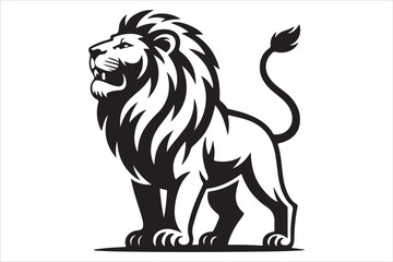 Obraz premium Majestic Lion Silhouette Bundle – SVG, PNG, Vector Files