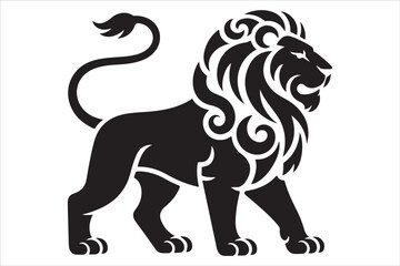 Obraz premium Majestic Lion Silhouette Bundle – SVG, PNG, Vector Files