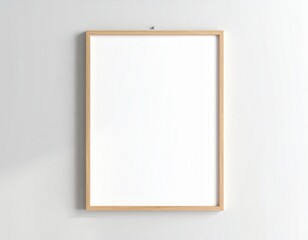 Obraz premium Blank Picture Frame on White Wall Minimalist Home Decor Mockup.
