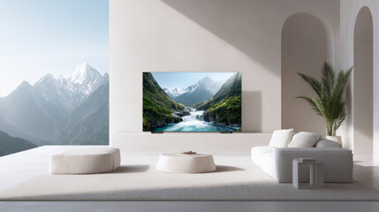 3d render of a modern living room