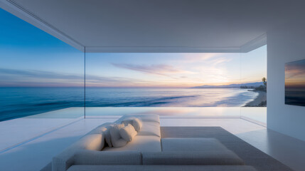 hotel room with a view of the sea