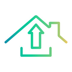 working at home Line Gradient Icon