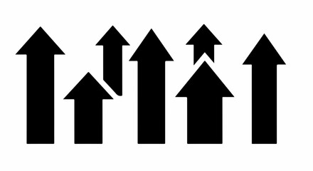 Upward arrows growth success direction progress rising achievement improvement target