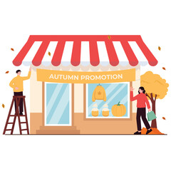 Autum Promotion Illustration