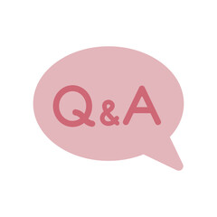 シンプルなQ&Aのアイコンイラスト