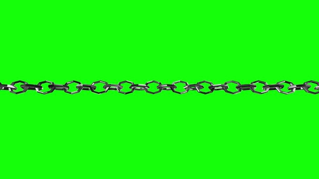 metal chain link connection loop animation
