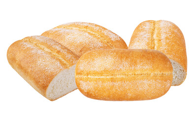 display of fresh sandwich loaves on a black backdrop