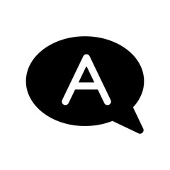 Aの吹き出しのアイコンイラスト