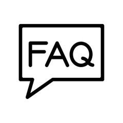 シンプルなFAQの吹き出しアイコンイラスト