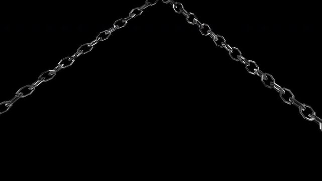 metal chain link connection loop animation
