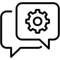 Project Collaboration Line Icon of Personal Website & Portfolio Icon Set