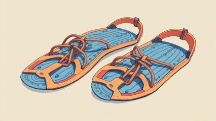 Colorful shoe illustration