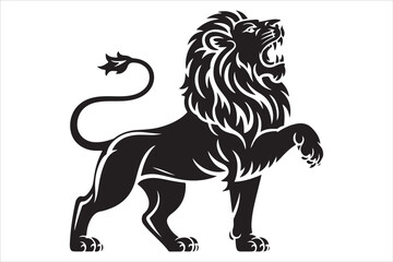 Naklejka premium Majestic Lion Silhouettes – Vector Bundle for Logos, Tattoos, and Designs