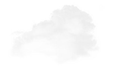 A wispy, isolated cloud formation floats against a clean, white background.