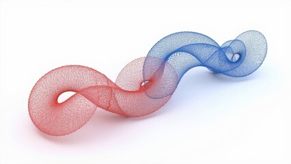 Obraz premium Spiral structure with white background