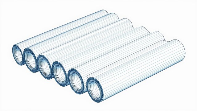 Illustration of circular pipe structure