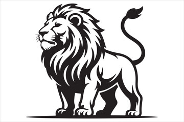 Obraz premium Majestic Lion Silhouettes – Vector Bundle for Logos, Tattoos, and Designs