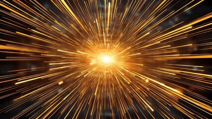 Abstract explosion of light with blurred motion and dynamic perspectives