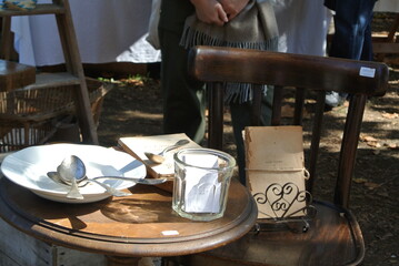 antique items in flea market