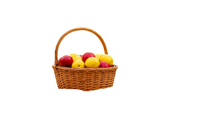 basket with apples