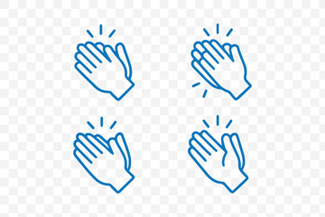 Obraz premium Hand clapping icon set . Applause symbol. Clapping hands icon , vector illustration .