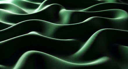 Obraz premium Abstract Green Wavy Texture Background with Smooth Gradient and Flowing Shapes Perfect for Modern Design Projects and Creative Compositions