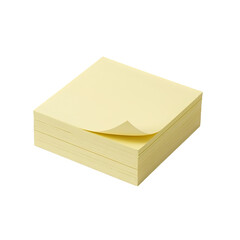 Stack of Yellow Sticky Notes on white Background