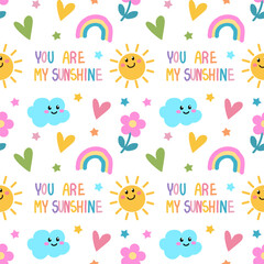 Seamless pattern with hand drawn doodle art. Background for textile, wrapping paper, illustration.