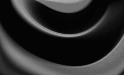 Soft waves or elegant folds with monochrome nuances on metallic black background. Perfect for poster designs, banners, canvases, and advertising backdrops with luxurious and premium themes.