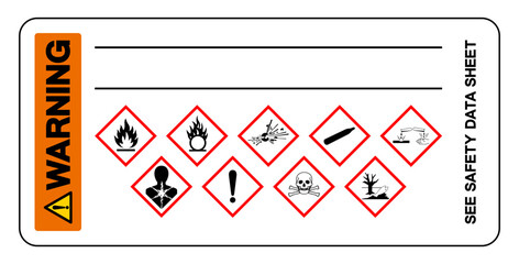 Warning GHS Hazard Symbol Sign, Vector Illustration, Isolate On White Background, Label. EPS10