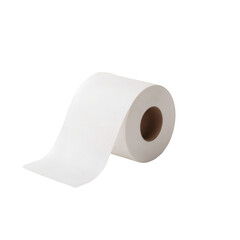White Toilet Paper Roll on white Background