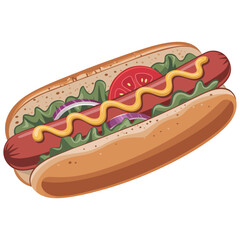 hot dog with mustard