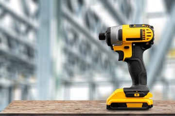 Modern hard work tools on a background