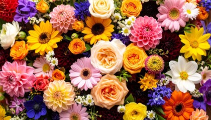 A Colorful Explosion of Flowers.