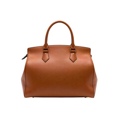 Elegant Brown Leather Handbag with Gold Hardware