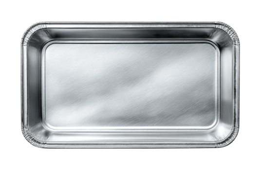 Rectangular Aluminum Baking Tray isolated on transparent background Remove png, Clipping Path, pen tool