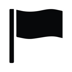 Flag Icon. Miniature Flagpole Illustration.