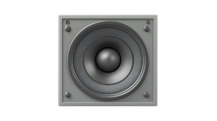 silver grey audio speaker isolated on white background