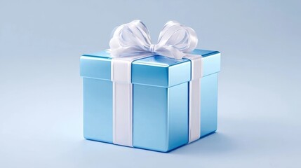 Obraz premium A Shiny Blue Gift Box