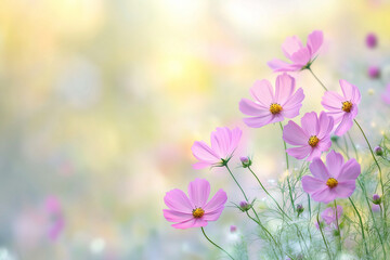 テキストスペース付きのコスモス背景